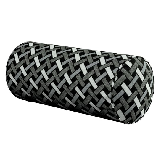 Poduszka wałek prosty, czarno-biały, Ø16x40 cm, Black & White Dekoria