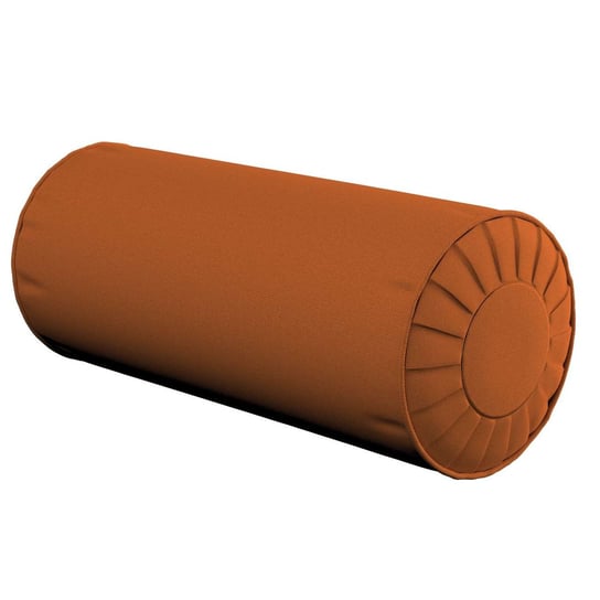 Poduszka wałek z zakładkami, rudy, Ø20 × 50 cm, Cotton Panama Dekoria