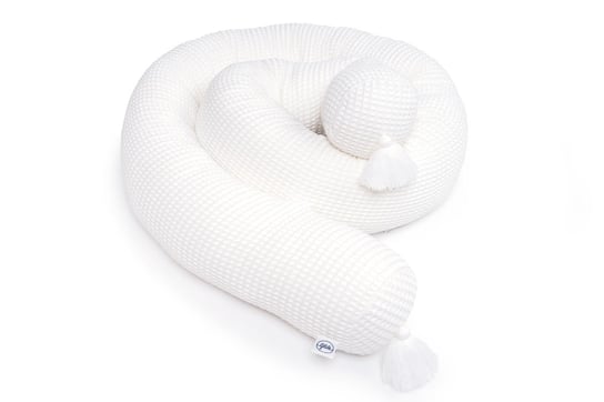 Poduszka wąż, ochraniacz 200 cm, GLIK, bawełna biała Glik