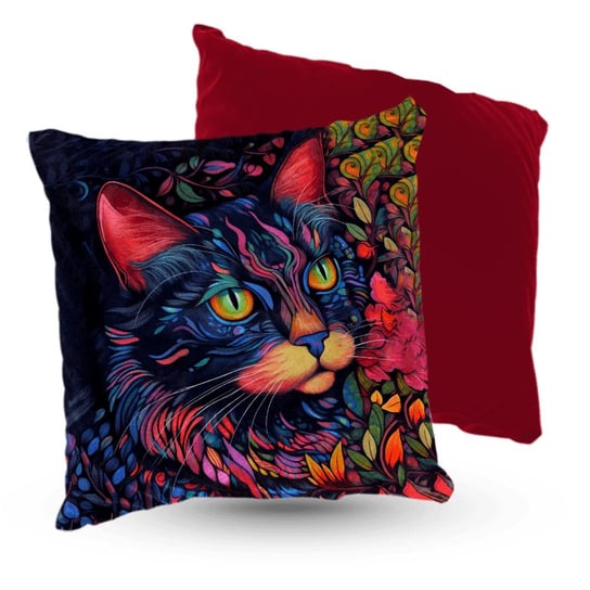 Poduszka welur kotka w kolorach tęczowa piękność Inna marka