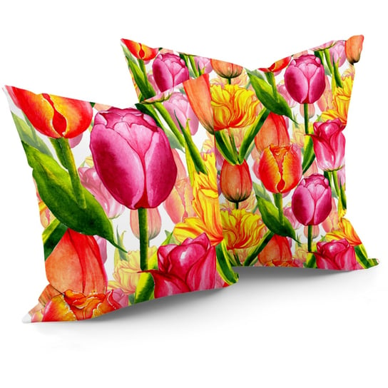 Poduszka welur tulipany 5made