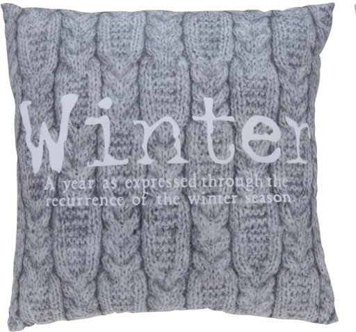 Poduszka winter, szaro-biała, 45x45 cm DENIX