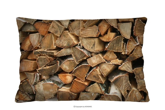 Poduszka z motywem drewna dekoracyjna 60x40 TERRES Konsimo