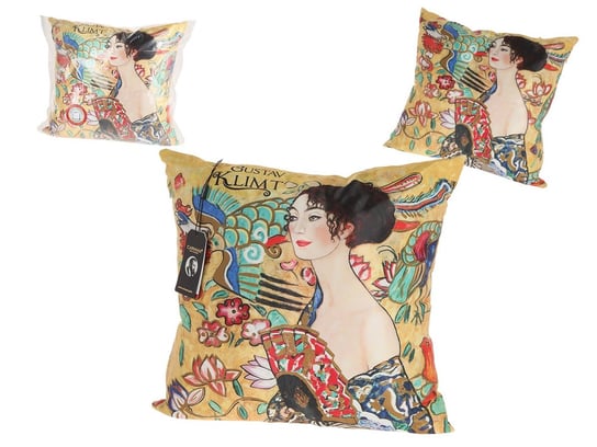 Poduszka z wypełnieniem/suwak - G. Klimt, Kobieta z wachlarzem (CARMANI) Carmani