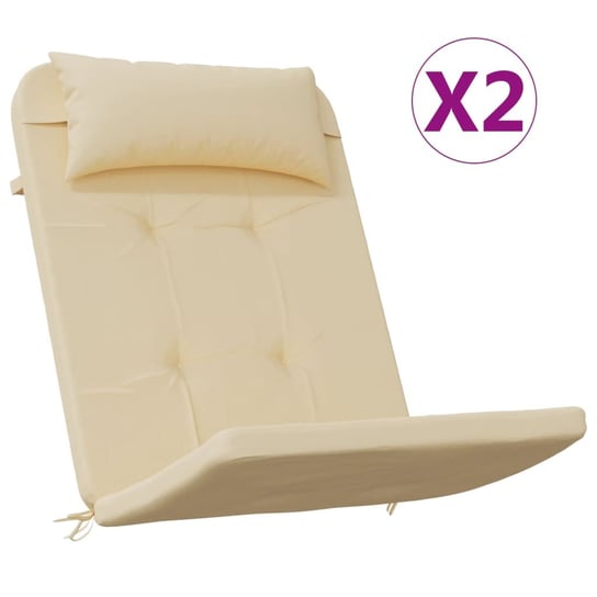Poduszki na krzesła Adirondack, 2 szt., beżowe, tk Inna marka