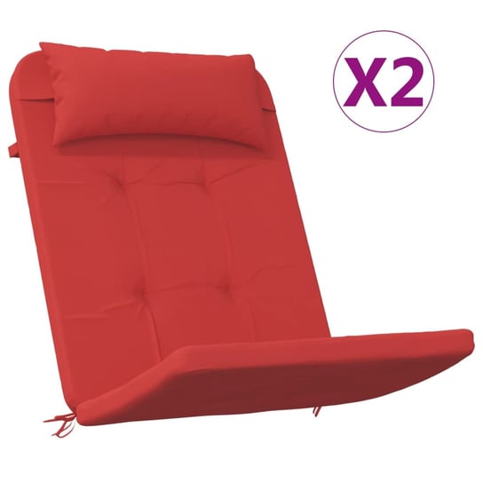 Poduszki na krzesła Adirondack, 2 szt, czerwone, t Inna marka
