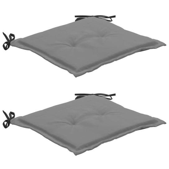 Poduszki na krzesła ogrodowe, 2 szt., czarno-szare, 50x50x3 cm vidaXL