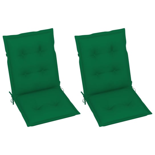 Poduszki na krzesła ogrodowe, 2 szt., zielone, 100x50x7 cm vidaXL