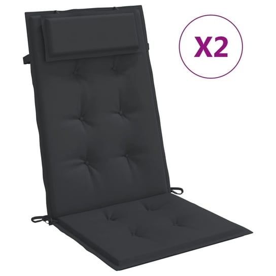 Poduszki na krzesła Oxford, czarne, 120x50x3 cm Zakito Europe
