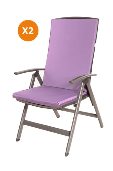 Poduszki na krzesło i fotel ogrodowy 110x47x4cm, lila komplet 2szt., poduszka na meble ogrodowe, poduszka zewnętrzna, poduszka ogrodowa/ Setgarden Inna marka