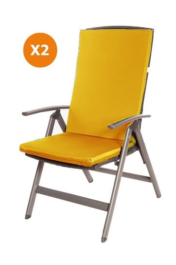 Poduszki na krzesło i fotel ogrodowy 110x47x4cm, pomarańczowy komplet 2szt., poduszka na meble ogrodowe, poduszka zewnętrzna, poduszka ogrodowa/ Setgarden Inna marka