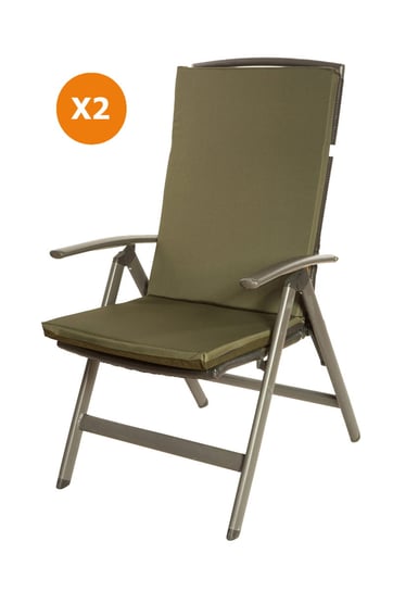Poduszki na krzesło i fotel ogrodowy 110x47x4cm, zielony komplet 2szt., poduszka na meble ogrodowe, poduszka zewnętrzna, poduszka ogrodowa/ Setgarden Inna marka