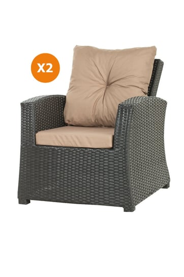 Poduszki na krzesło ogrodowe, beżowe, 52x56x7cm+ 50x56cm.,2szt. Inna marka