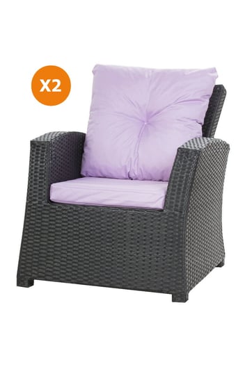 Poduszki na krzesło ogrodowe, jasny fiolet, 52x56x7cm+ 50x56cm.,2szt. Inna marka