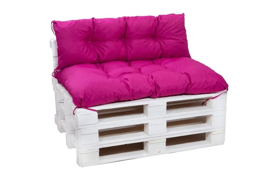Poduszki na palety  120 x 80 siedzisko  i opacie 120x50 cm, Poduszki na palety wodoszczelne,  Różowa Setgarden