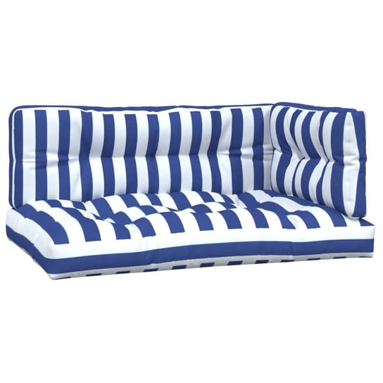 Poduszki na palety, 3 szt., biało-niebieskie paski Inna marka