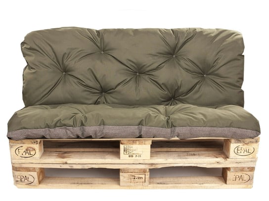 Poduszki na palety komplet, siedzisko 120 x 60 i opacie 120x50 cm, Poduszki ogrodowe na palety,  Zielona Setgarden