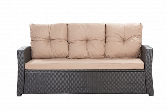 Poduszki na sofę, beżowe, 168x52x7+ 3*50x56cm, poduszki na meble ogrodowe Inna marka
