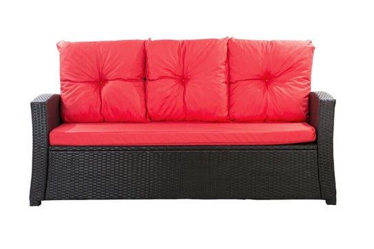 Poduszki na sofę, czerwone, 168x52x7+ 3*50x56cm, poduszki na meble ogrodowe Inna marka