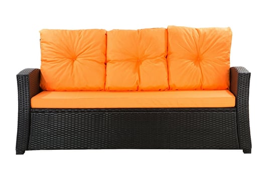 Poduszki na sofę, pomarańczowe, 168x52x7+ 3*50x56cm, poduszki na meble ogrodowe Inna marka