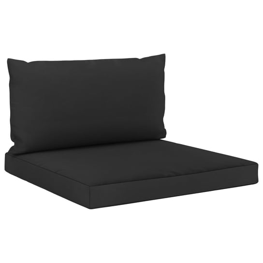 Poduszki na sofę z palet, 2 szt., czarne, tkanina vidaXL