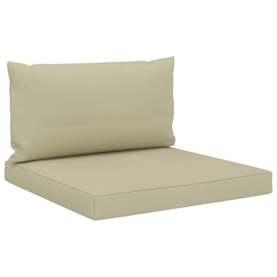 Poduszki na sofę z palet, 2 szt., kremowe, tkanina vidaXL