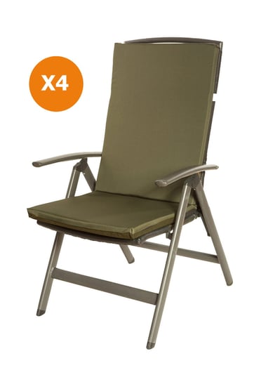 Poduszki ogrodowe zielone, 110x47x4cm, poduszki na krzesło ogrodowe 4szt., poduszka na fotel ogrodowy, płaskie poduszki, poduszki na fotel z wysokim oparciem/ Setgarden Inna marka