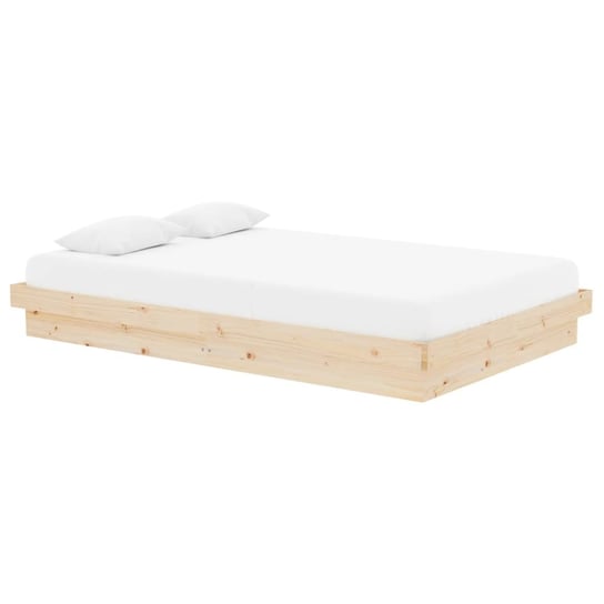 Podwójna rama łóżka, lite drewno, 120x190 cm Shumee