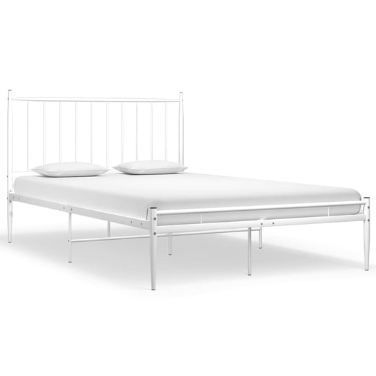 Podwójna rama łóżka metalowa - biała, 207,5 x 126 Inna marka