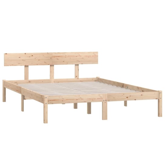 Podwójna rama łóżka z litego drewna, 120x190 cm Shumee