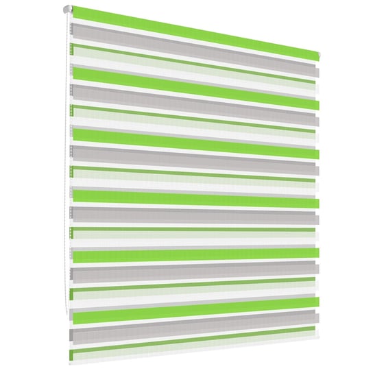 Podwójna roleta zielono-szaro-biała 70x230 cm z materiałem mocującym ECD Germany