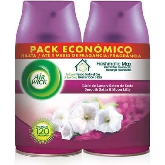 Podwójne uzupełnienie do odświeżacza powietrza Air Wick FreshMatic Moon Lily i Silk Satin 2 x 250 ml Multicolor Inny producent