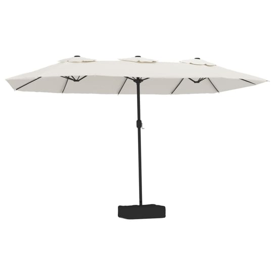 Podwójny parasol LED, 449x265x245 cm, biały/ciemno Zakito Home