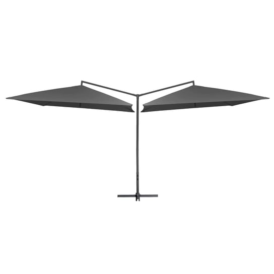 Podwójny parasol na stalowym słupku VIDAXL, antracytowy, 250x250 cm vidaXL