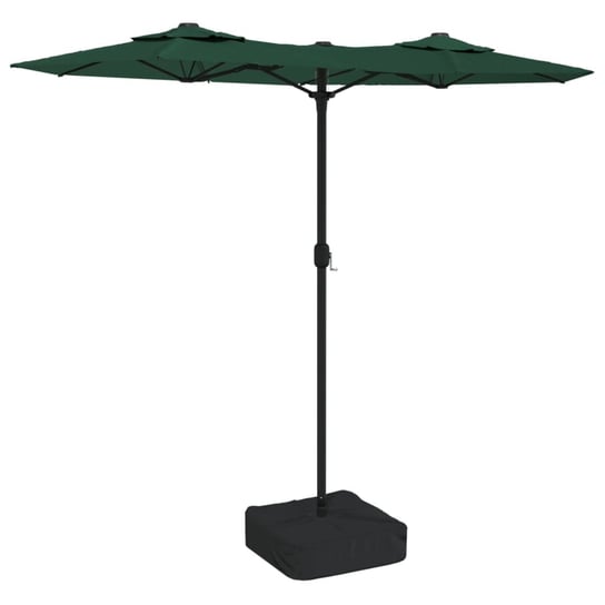 Podwójny parasol ogrodowy, 316x145x240 cm, zielono Zakito Europe