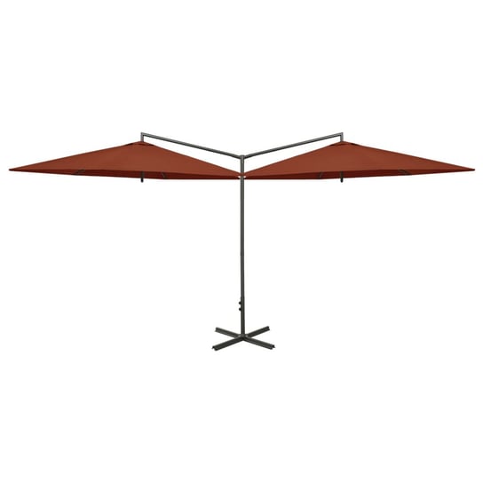 Podwójny parasol ogrodowy, terakota, 600x290x260cm / AAALOE Inna marka