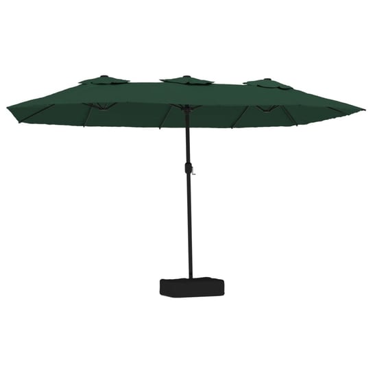 Podwójny parasol ogrodowy, zielony, 449x245 cm vidaXL