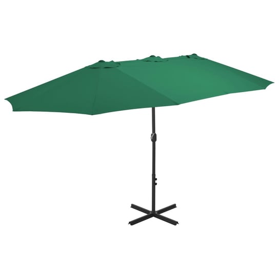 Podwójny parasol UV 460x270x246 cm, zielony Inna marka