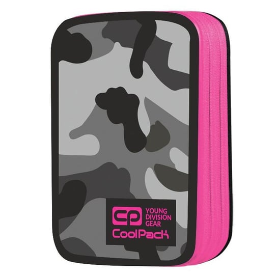 Podwójny piórnik szkolny Coolpack Jumper 2 z wyposażeniem, Como Pink Neon A363 CoolPack