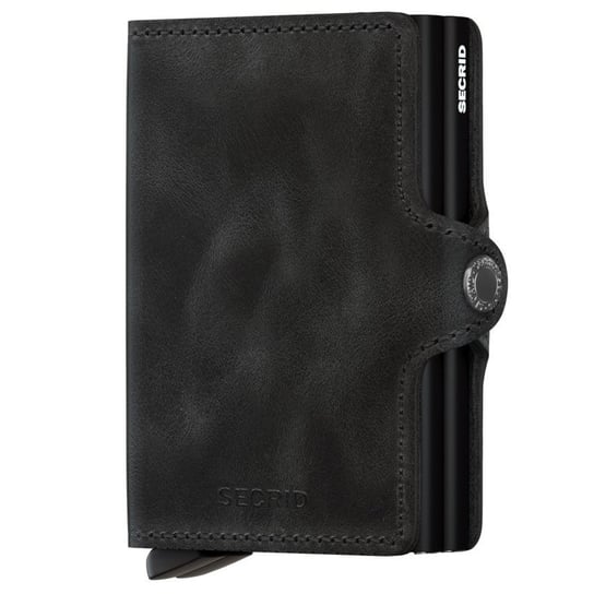 Podwójny portfel z ochroną kart RFID Twinwallet Secrid Vintage - black SECRID