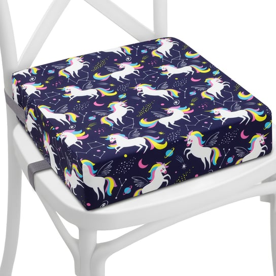 Podwyższenie do krzesła dla dziecka 33x33x8 cm - Poduszka podwyższająca dla dzieci, booster seat, poduszka na krzesło do karmienia, siedzisko dla malucha przy stole, poduszka na krzesło i fotelik dziecięcy Amazinggirl