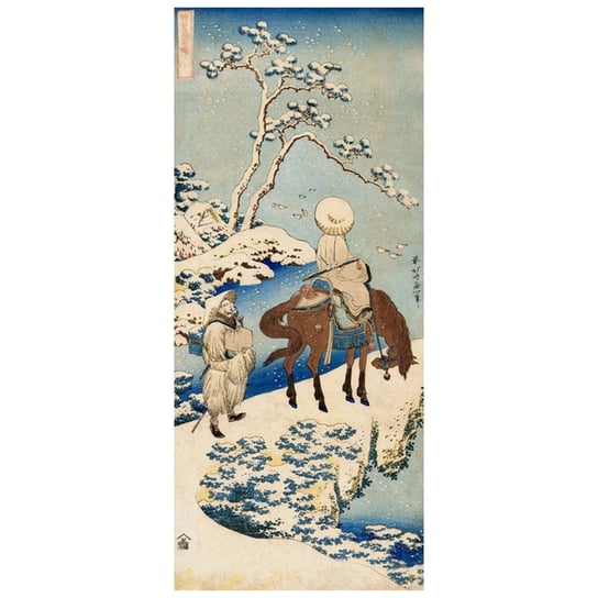 Poet Travelling In The Snow  Hokusai 30x70 Legendarte