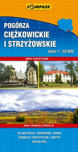 Pogórza Ciężkowickie i Strzyżowskie. Mapa turystyczna 1:50 000 Opracowanie zbiorowe