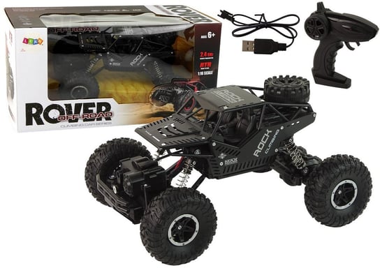 Pojazd Rc Rover 1:16 Auto Czarne Zdalnie Sterowane Na Pilot Lean Toys