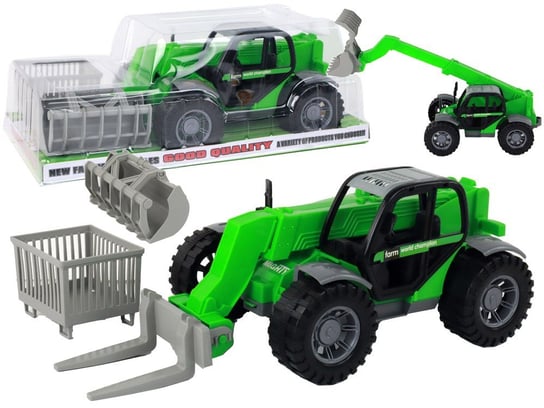 Pojazd Rolniczy Traktor Zielony Dźwig Maszyna Rolnicza Lean Toys