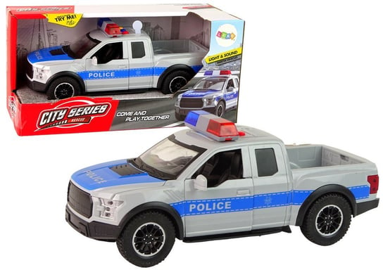 Pojazd Terenowy Policja Niebieski Otwierane Drzwi Dźwięk Światła Lean Toys
