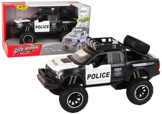 Pojazd Terenowy Raptor Policja Otwierane Drzwi Dźwięk Światła Lean Toys