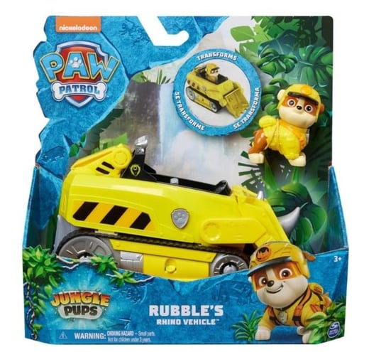 Pojazd z figurką Psi Patrol: Patrol z dżungli Rubble Psi Patrol