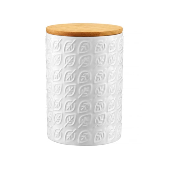 Pojemnik ceramiczny Tuvo listki z bambusową pokrywką 1,11 l AMBITION Ambition