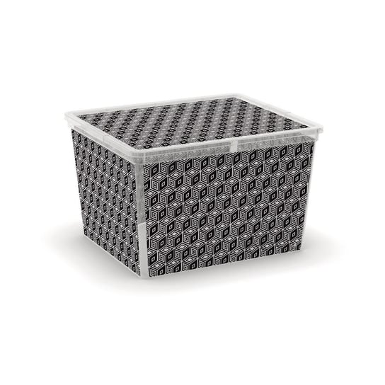Pojemnik do przechowywania Cube Geometric C Box Style KIS, czarny, 27 l Kis